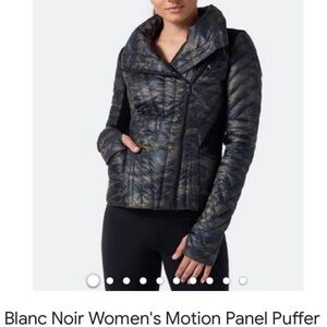 Blanc Noir Motion Panel Down Puffer Cameo Jacket Size XS